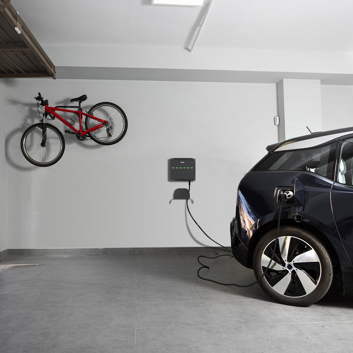 Cargador Vehículo Pared Cable 5m T2 22kW Trifásico + Bluetooth + Automático y Diferencial Aluminio-5