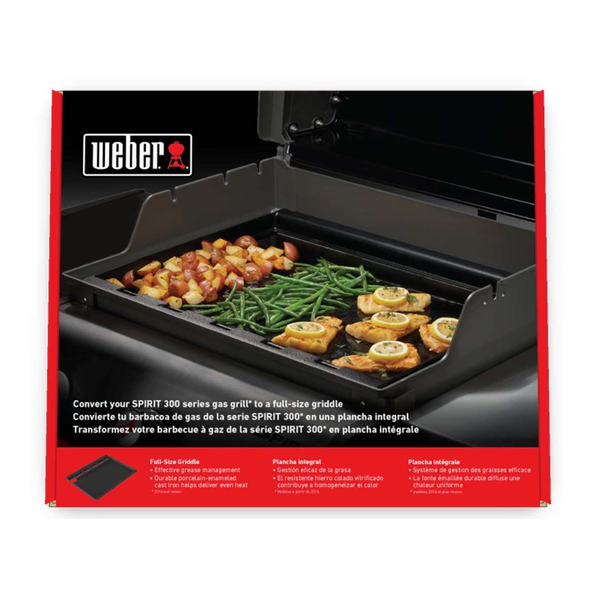 Chapa para barbecue Spirit 3 Weber Antracite-4