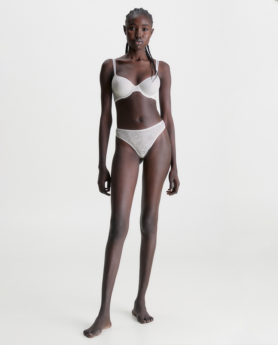 Tanga - Sheer Marq Lace Branco-5