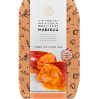 4 Pimentos de Piquillo Recheados de Marisco embalagem 250 g - Club Del Gourmet