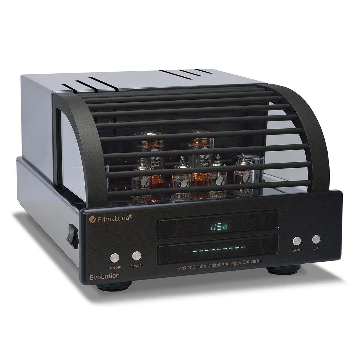 Convertidor D/A 24 bits/192 kHz a válvulas Prima Luna EVO 100 DAC negro Negro-1