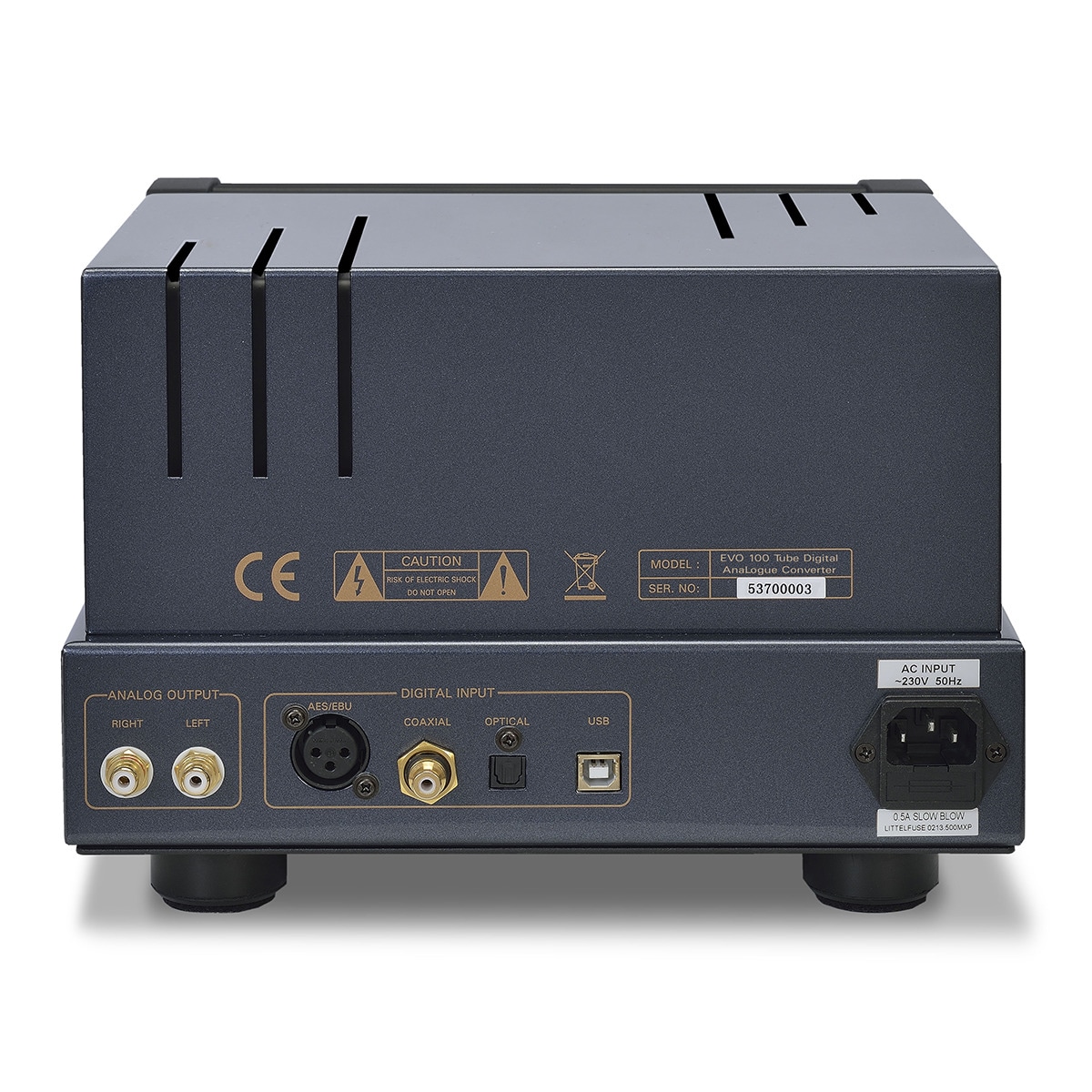 Convertidor D/A 24 bits/192 kHz a válvulas Prima Luna EVO 100 DAC negro Negro-4