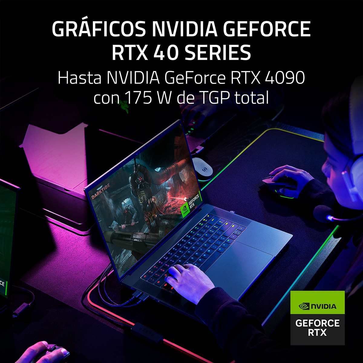 Portátil Gaming Razer BLADE 16, i9-13950HX, 32GB, 1TB SSD, GeForce RTX 4070 8GB, 16", W11 Negro-9