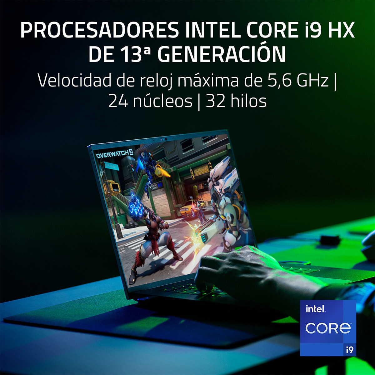 Portátil Gaming Razer BLADE 16, i9-13950HX, 32GB, 1TB SSD, GeForce RTX 4090 16GB, 16", W11 Negro-10