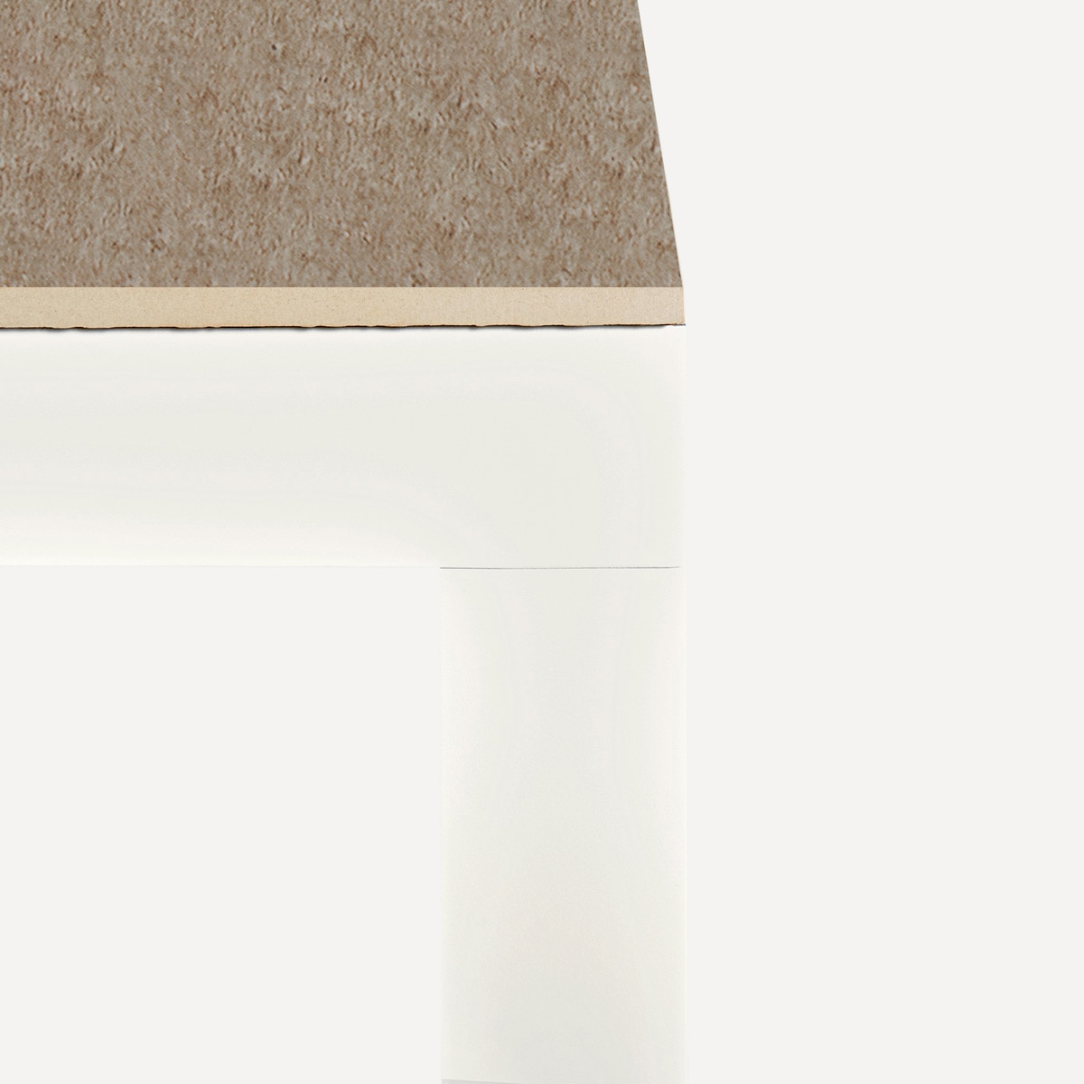 Mesa de comedor de jardín rectangular de cerámica Eternal Motif Blanco / Beige-5