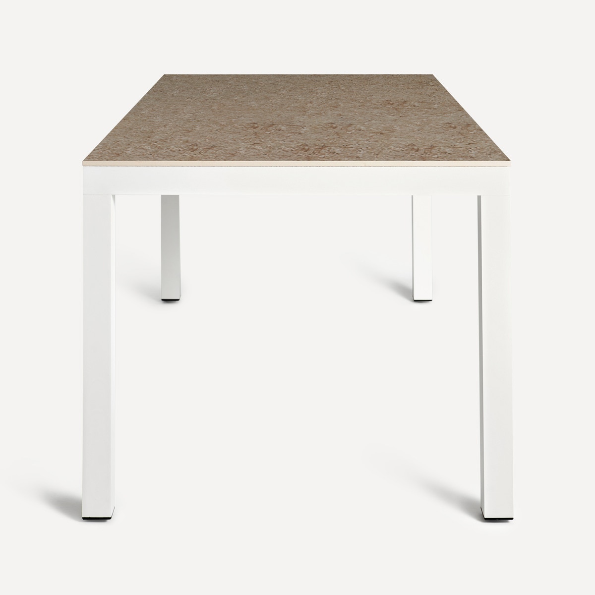 Mesa de comedor de jardín rectangular de cerámica Eternal Motif Blanco / Beige-3