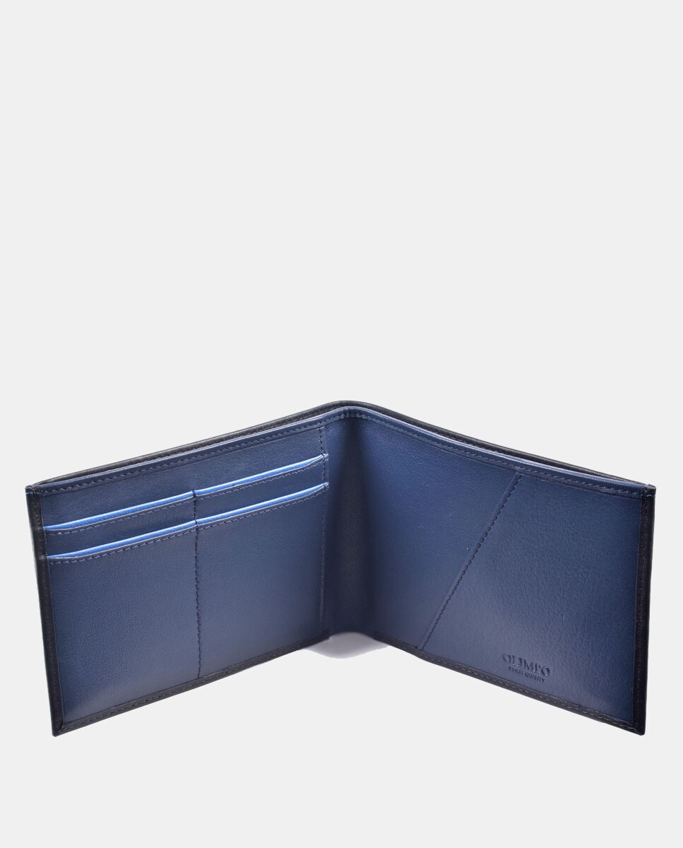 Carteira com Porta-Passaporte e em Pele - Castanho Preto-2