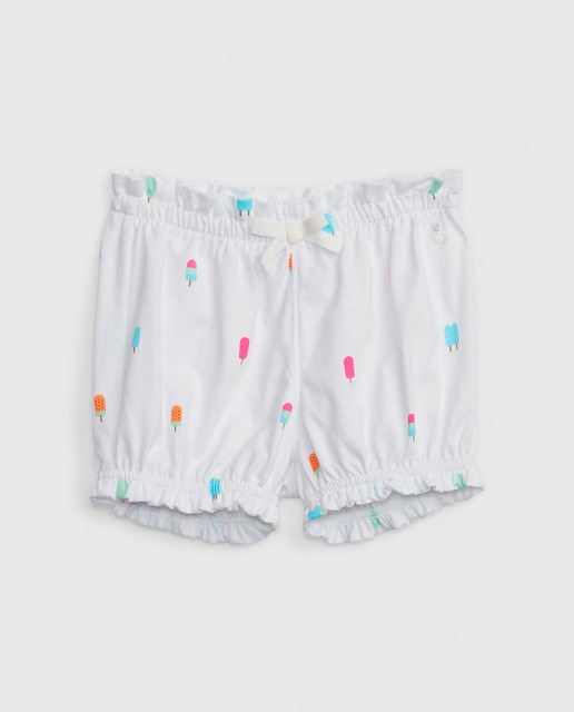 Imagen 0 de Pantalón corto de bebé niña cintura elástica