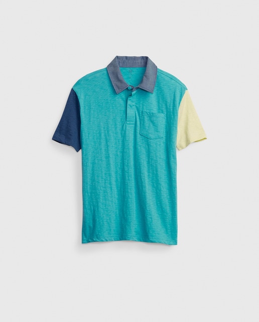 Imagen 0 de Camiseta de niño manga corta cuello polo