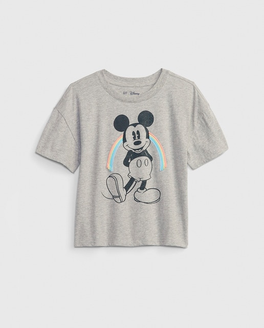 Imagen 0 de Camiseta de niña manga corta con estampado de Mickey Mouse