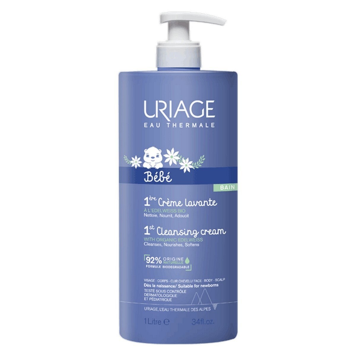 1º Creme Lavante Uriage Bebé - 1 L 1