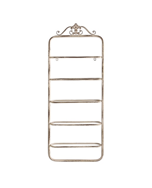 Imagen 0 de Botellero metal 39x9,5x102,5 envejecido blanco