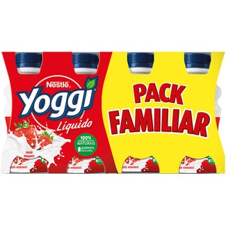 Iogurte Líquido de Morango Pack 8 unidades embalagem 160 g - Yoggi