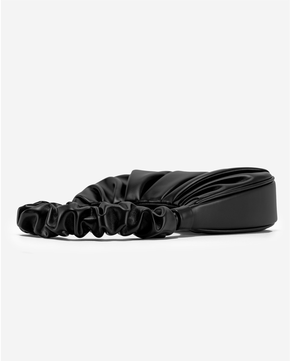 Mala de Mão Modelo Gabbi Estilo Hobo - Preto Preto-3