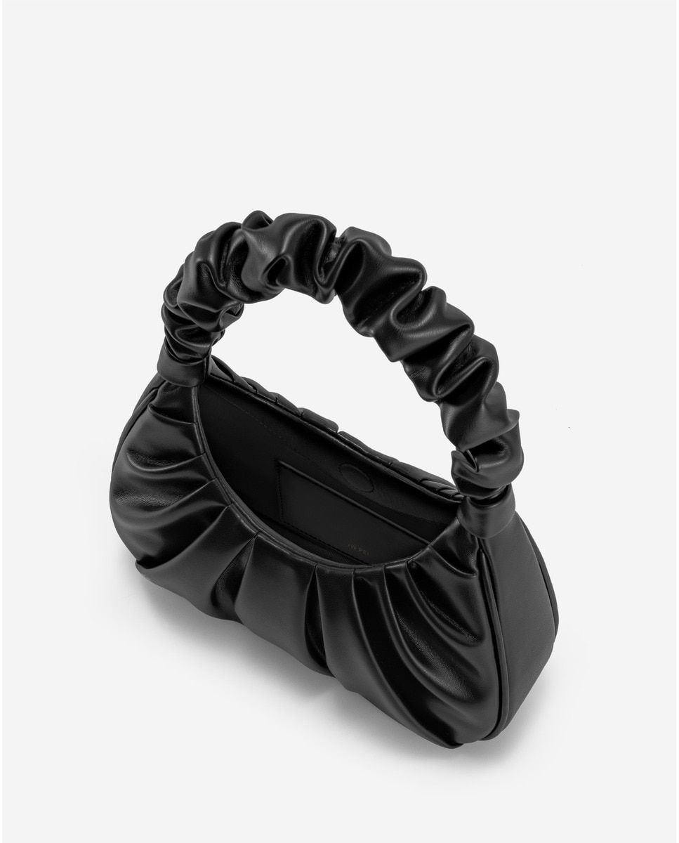 Mala de Mão Modelo Gabbi Estilo Hobo - Preto Preto-4