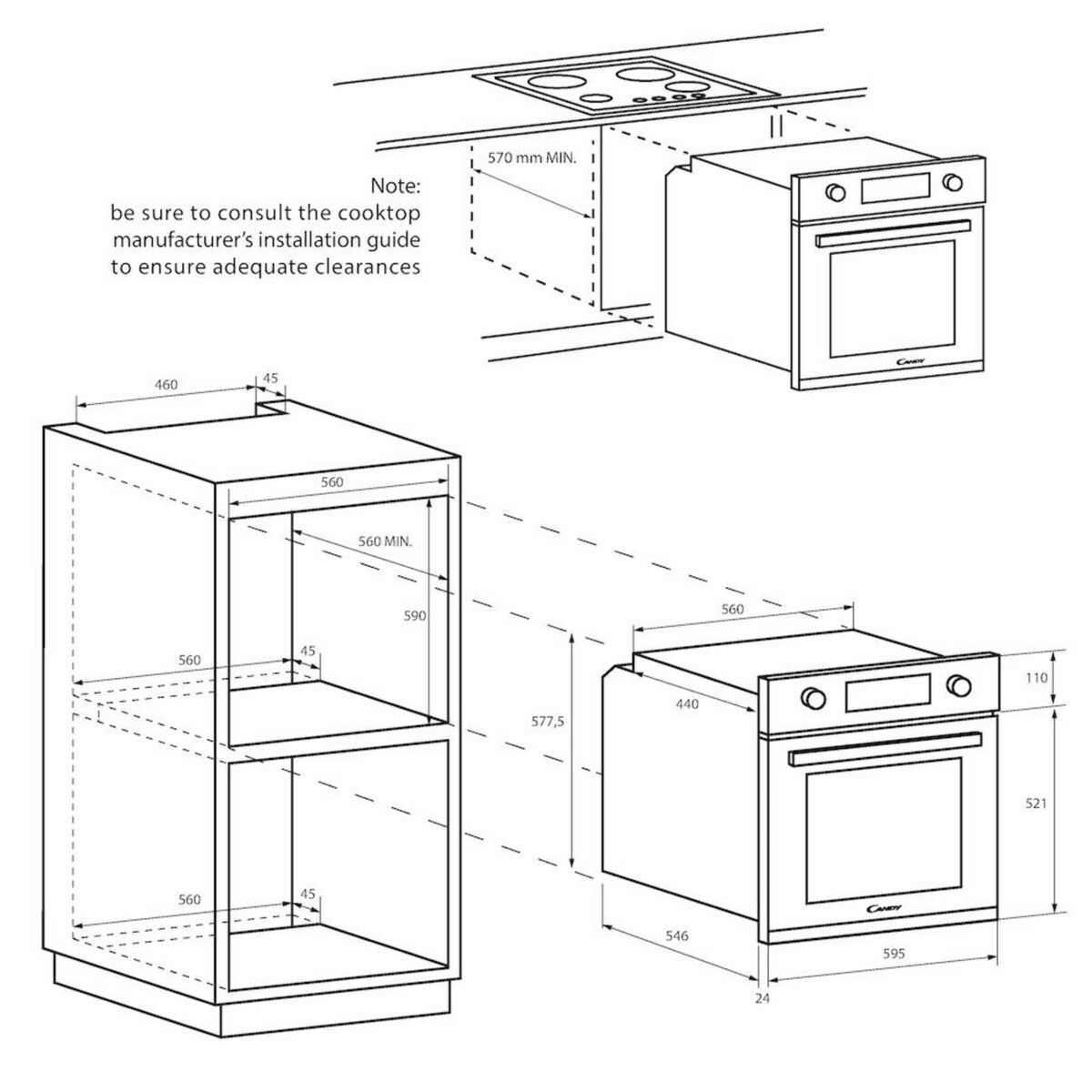 Forno Multifunções Candy Idea FIDC X625 L Aquactiv de 70 Litros - Inox Inox-2