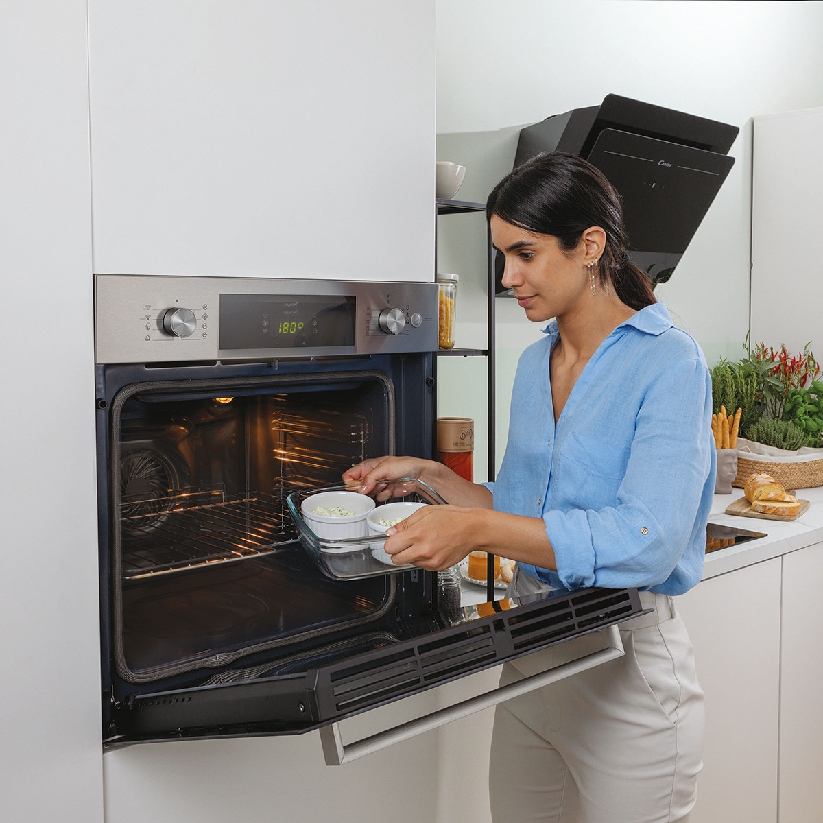 Horno multifunción Candy Smart  pirolítico y función vapor - FCTS886XL WIFI Inox-3