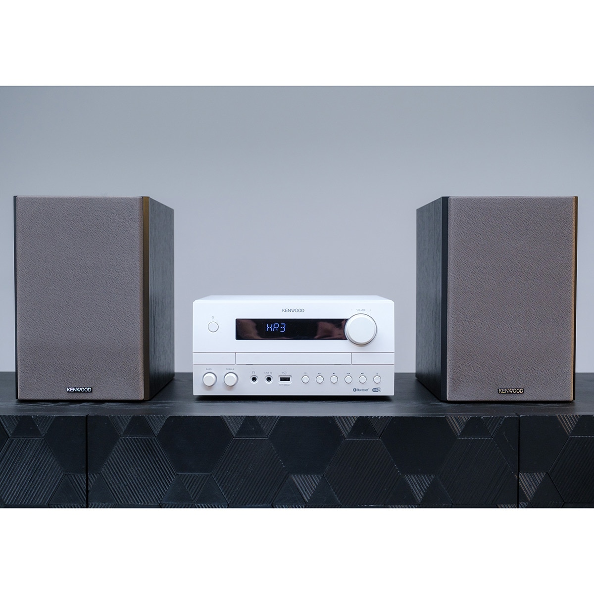 Microcadena Kenwood M-822DAB con CD, USB, DAB+ y Bluetooth Audio Streaming Blanco-4