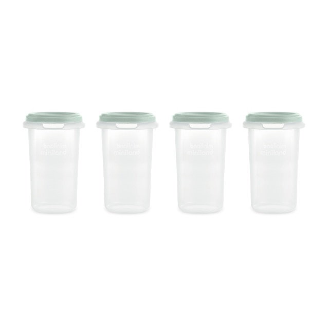 Imagen 0 de Recipiente de conservación de alimentos hermisize Miniland Dolce set 4 mint 330ml