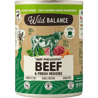 comida húmeda para perros con ternera y verduras Grain Free lata 400 g - Wild Balance