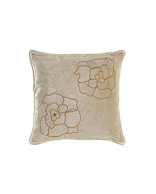 Imagen 0 de Cojín poliéster 45x10x45 600 gr., flores bordado