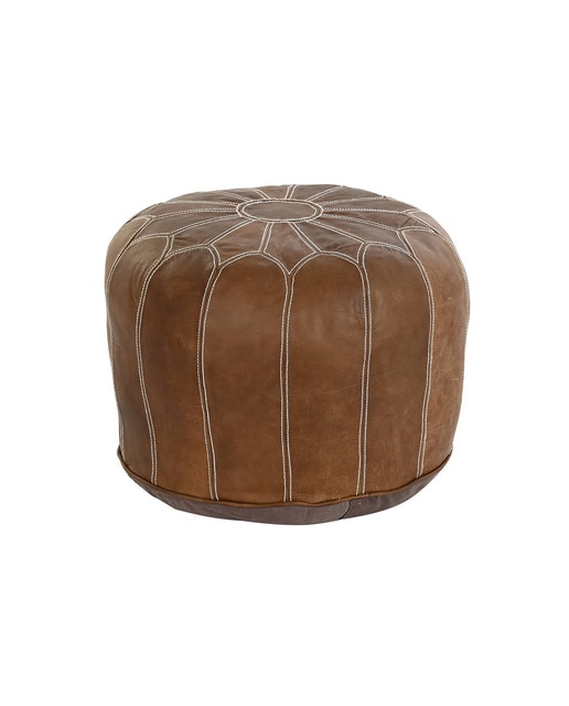 Imagen 0 de Reposapies piel 48x48x35 marrón