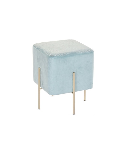 Imagen 0 de Reposapies metal poliéster 34x34x40 azul celeste