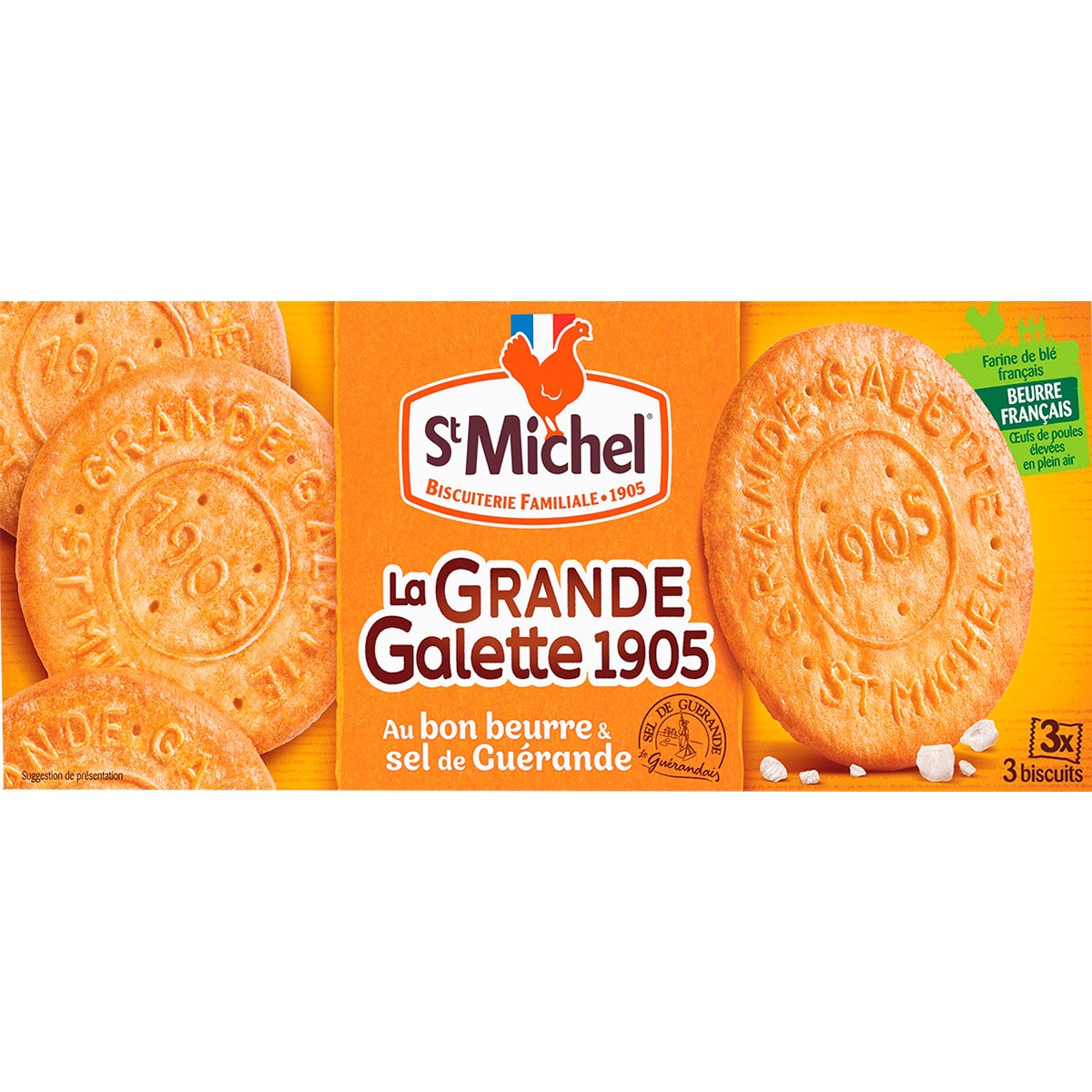 Bolachas Grandes de Manteiga com Sal embalagem 150 g