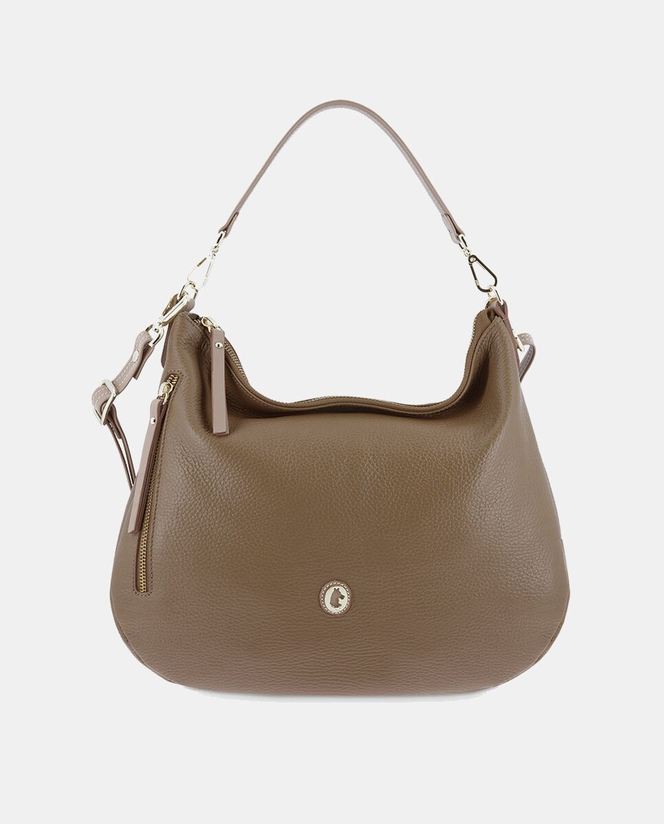 Sac hobo avec poche verticale et bandoulière amovible