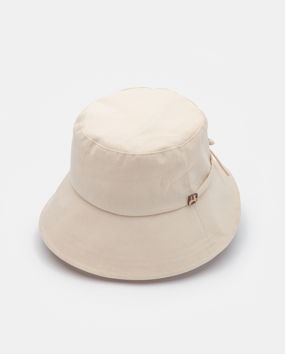 Bob en lin et écru avec n?ud