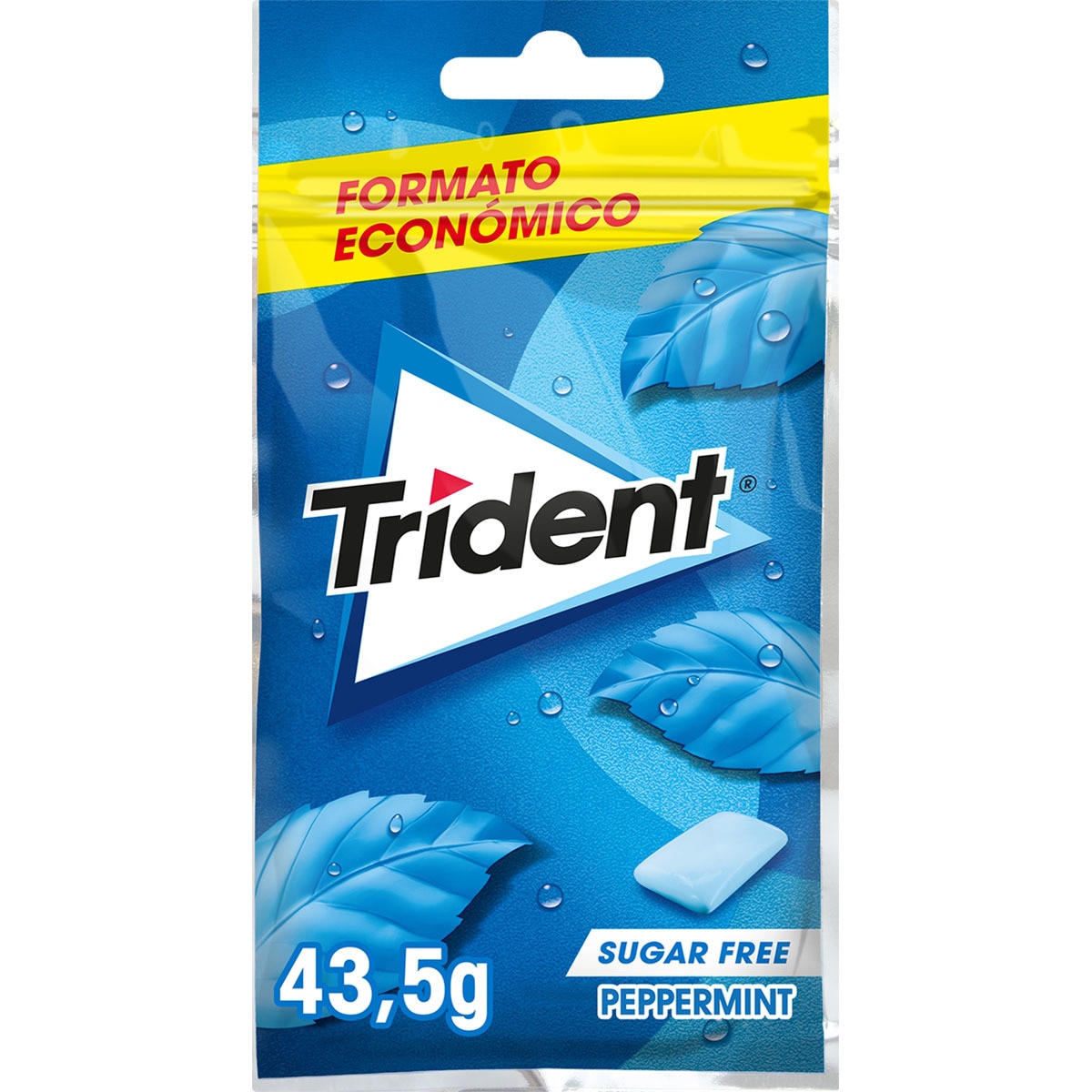 chicles de menta sin azúcar en grageas bolsa 43,5 g