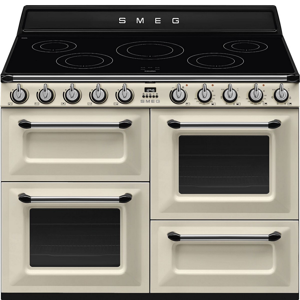 Fogão Elétrico com Placa de Indução Smeg Victoria TR4110IP2 Limpeza VaporClean de 110 cm - Creme Creme-1
