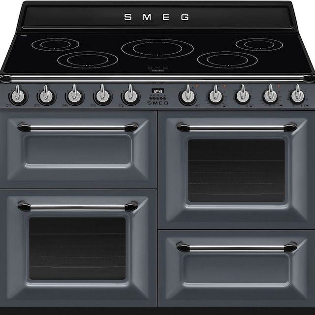 Imagem 0 de Fogão Elétrico com Placa de Indução Smeg Victoria TR4110IGR2 Limpeza VaporClean de 110 cm - Slate Grey