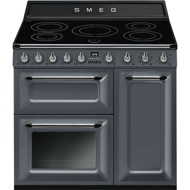 Imagem 0 de Fogão Elétrico com Placa de Indução Smeg Victoria TR93IGR2 Limpeza VaporClean de 90 cm - Slate Grey