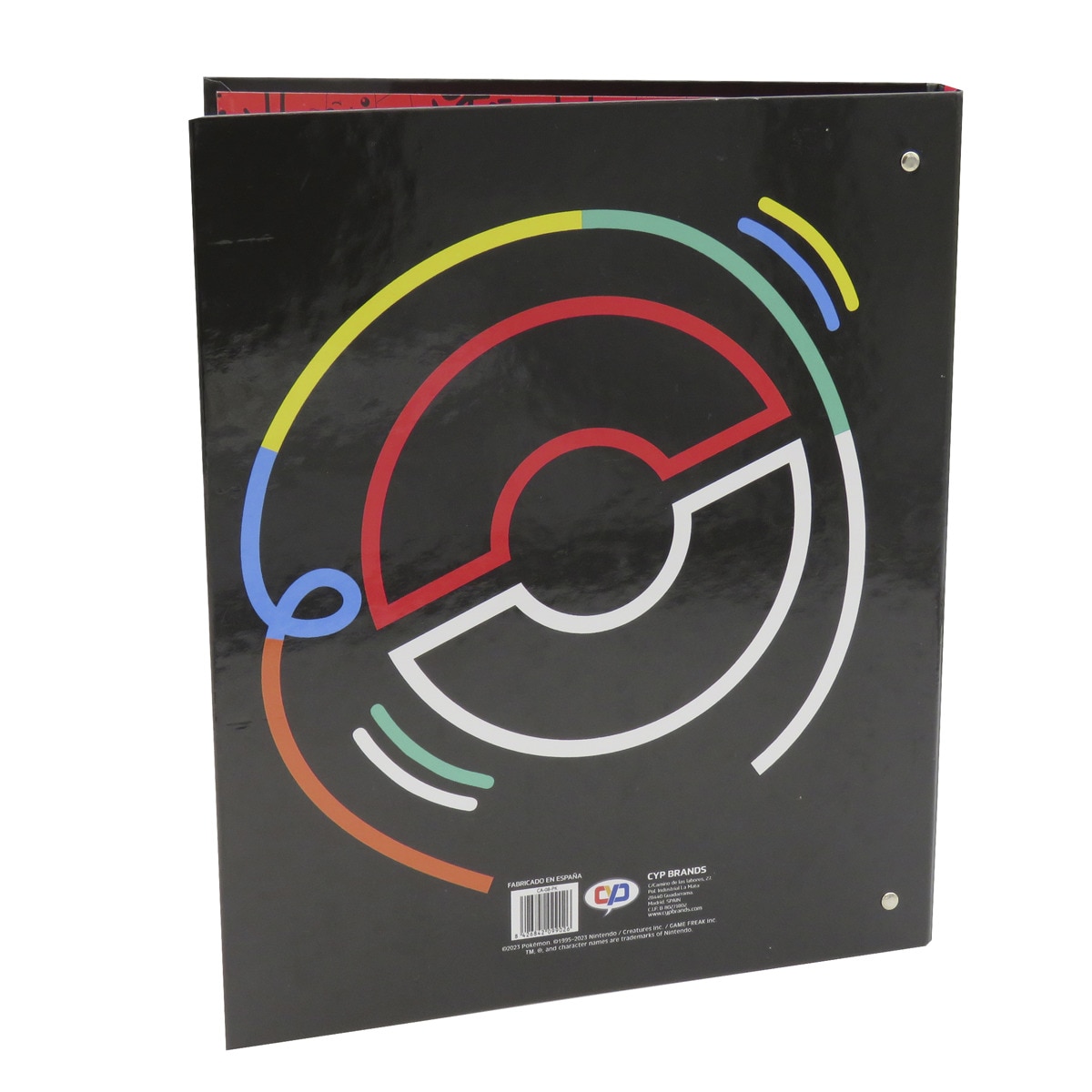 Carpeta 4 anillas Pokémon Colorful Collection CyP Brands negro con estampacion multicolor Negro / Multicolor-2