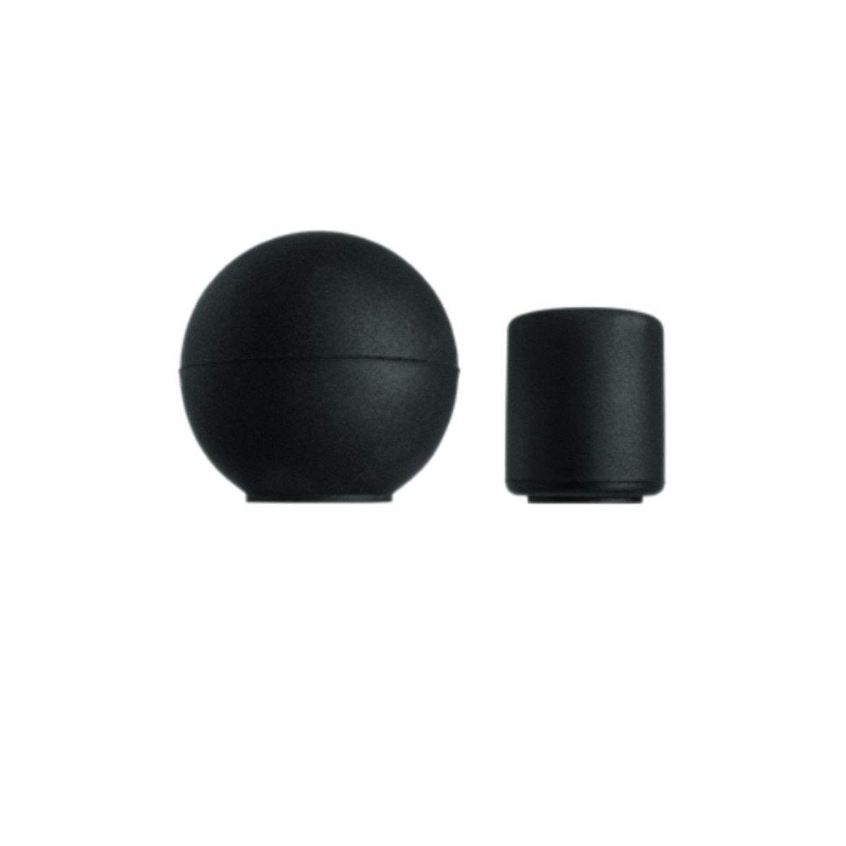 Cabeças para Massajador Fixx 1.0 Pontas Esférica Grande e Cilíndrica Preto-1