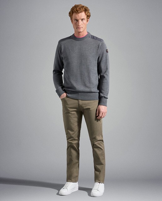 Pantalon Homme PAUL & SHARK – Taille 32 US / 48 Italie – Couleur Sable – Coton – Style Décontracté
