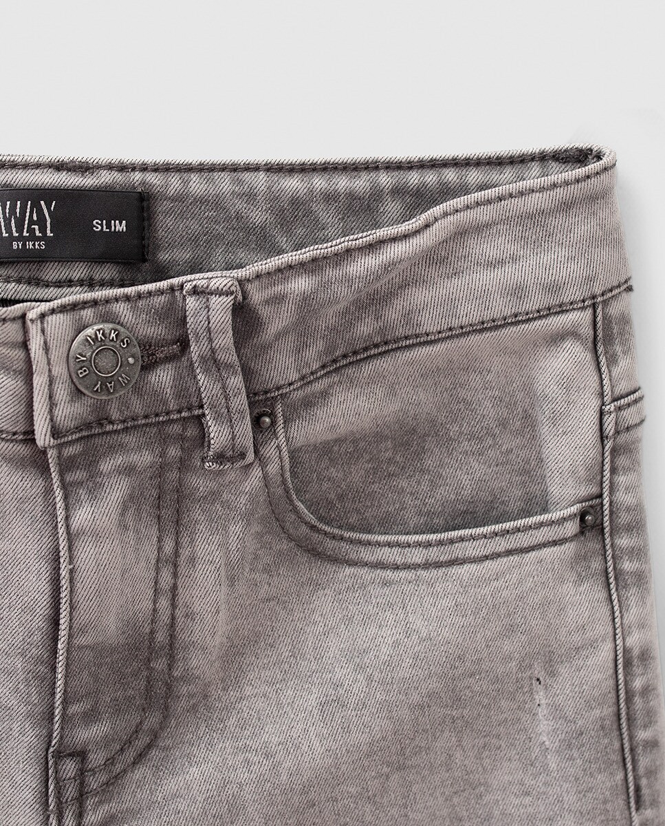Jeans - Cinzento Cinzento-2