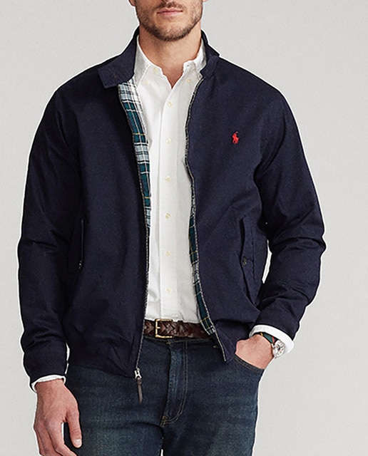 Imagen 0 de Cazadora de hombre algodón azul marino tallas grandes