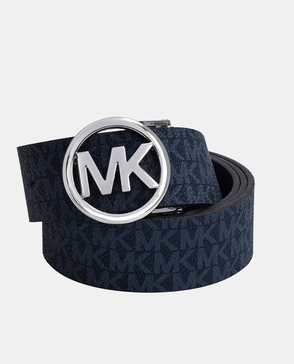Ceinture réversible avec imprimé logo MK