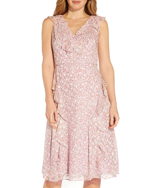 Imagen 0 de Vestido de volantes de chiffon floral