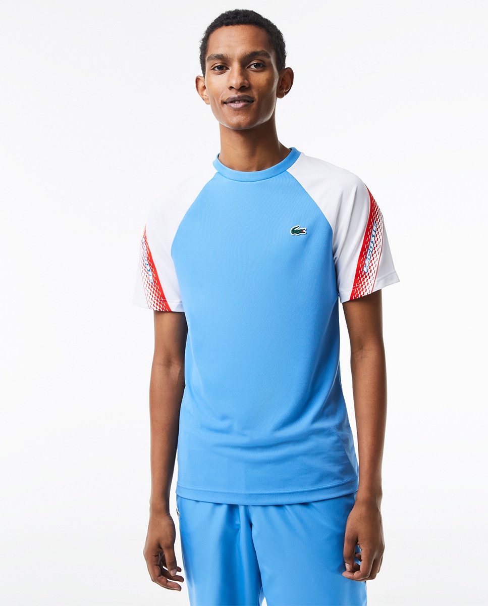 Tshirt Lacoste Sport regular fit avec rayure avec logo
