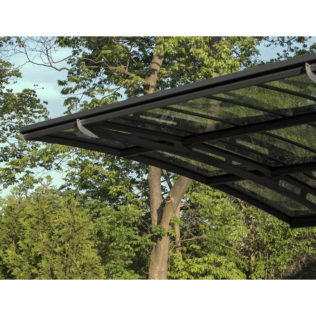 Cochera Aluminio Arizona Breeze x2 - 2 Posibilidades de montaje Gris oscuro-8