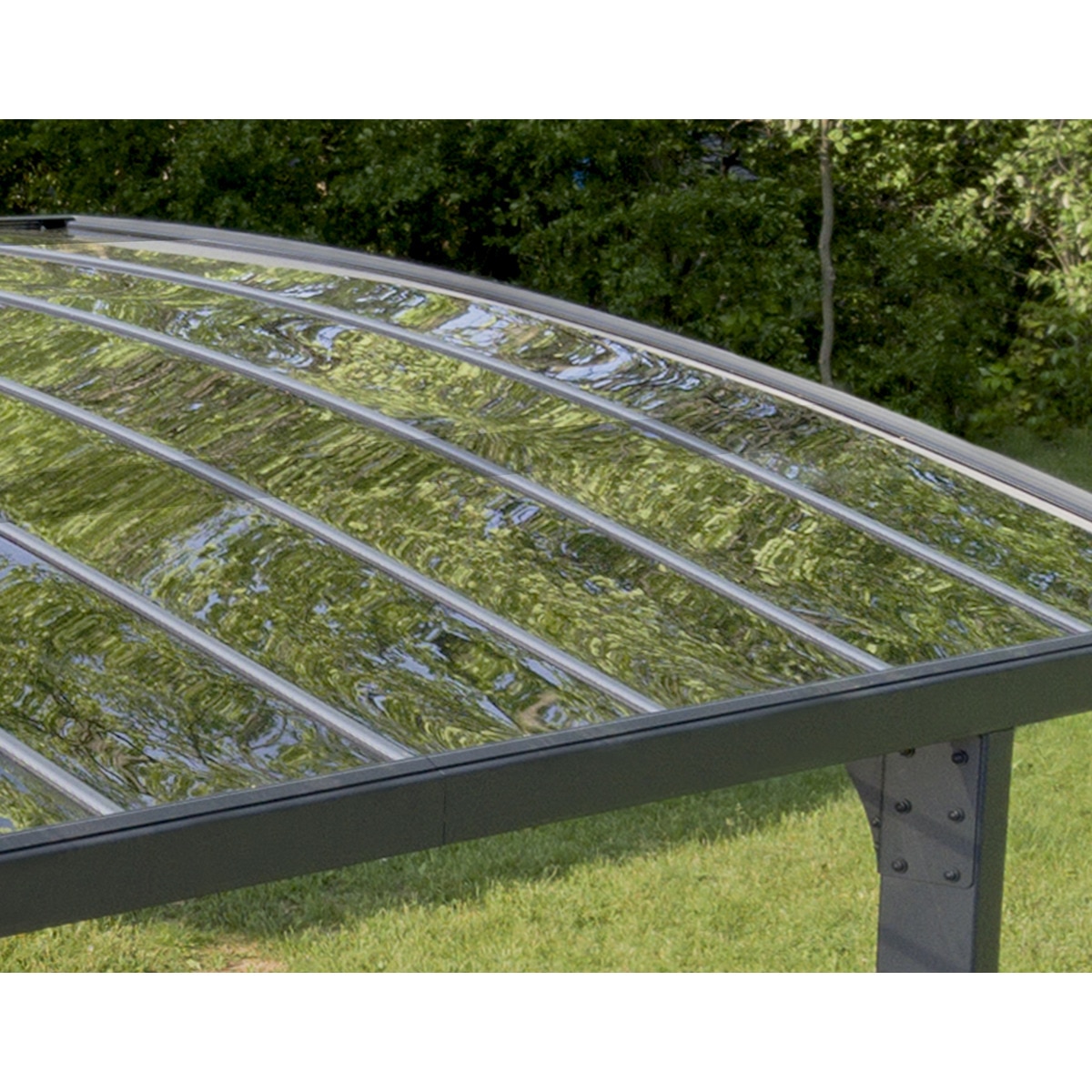 Cochera Aluminio Arizona Breeze x2 - 2 Posibilidades de montaje Gris oscuro-7