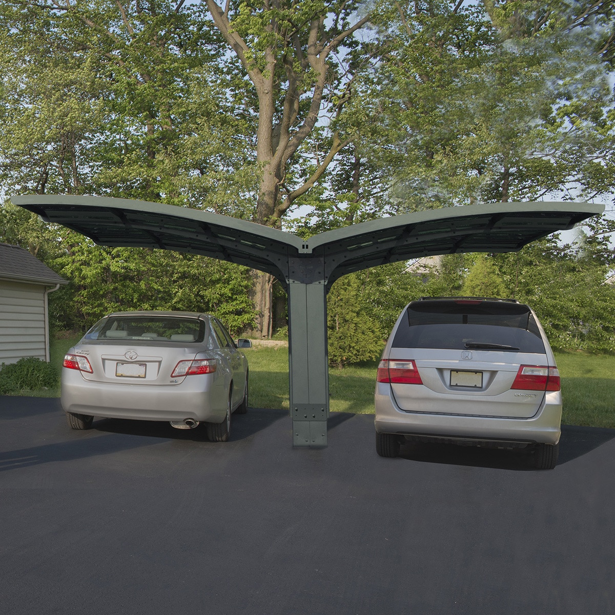 Cochera Aluminio Arizona Breeze x2 - 2 Posibilidades de montaje Gris oscuro-6