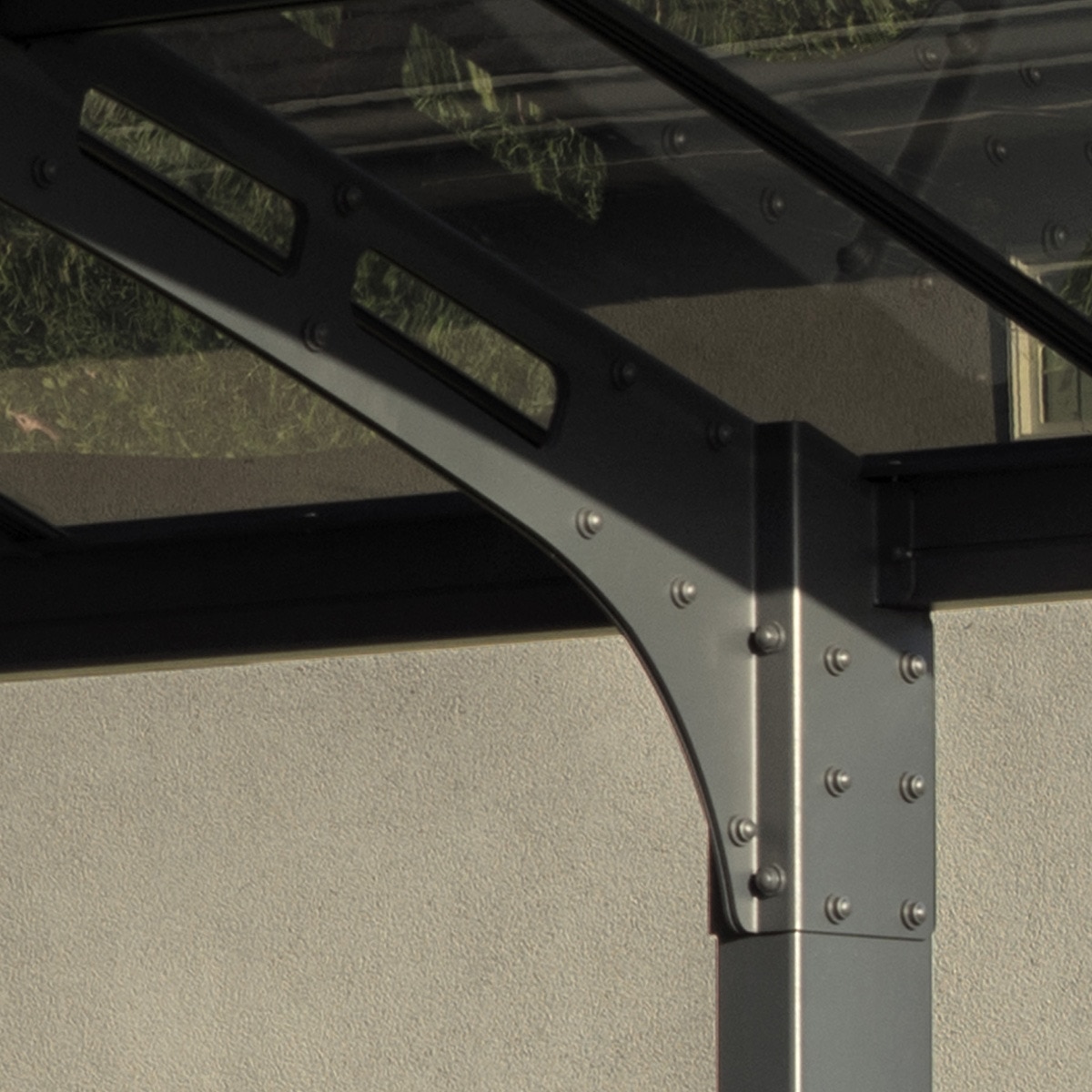 Cochera Aluminio Arizona Breeze x2 - 2 Posibilidades de montaje Gris oscuro-10