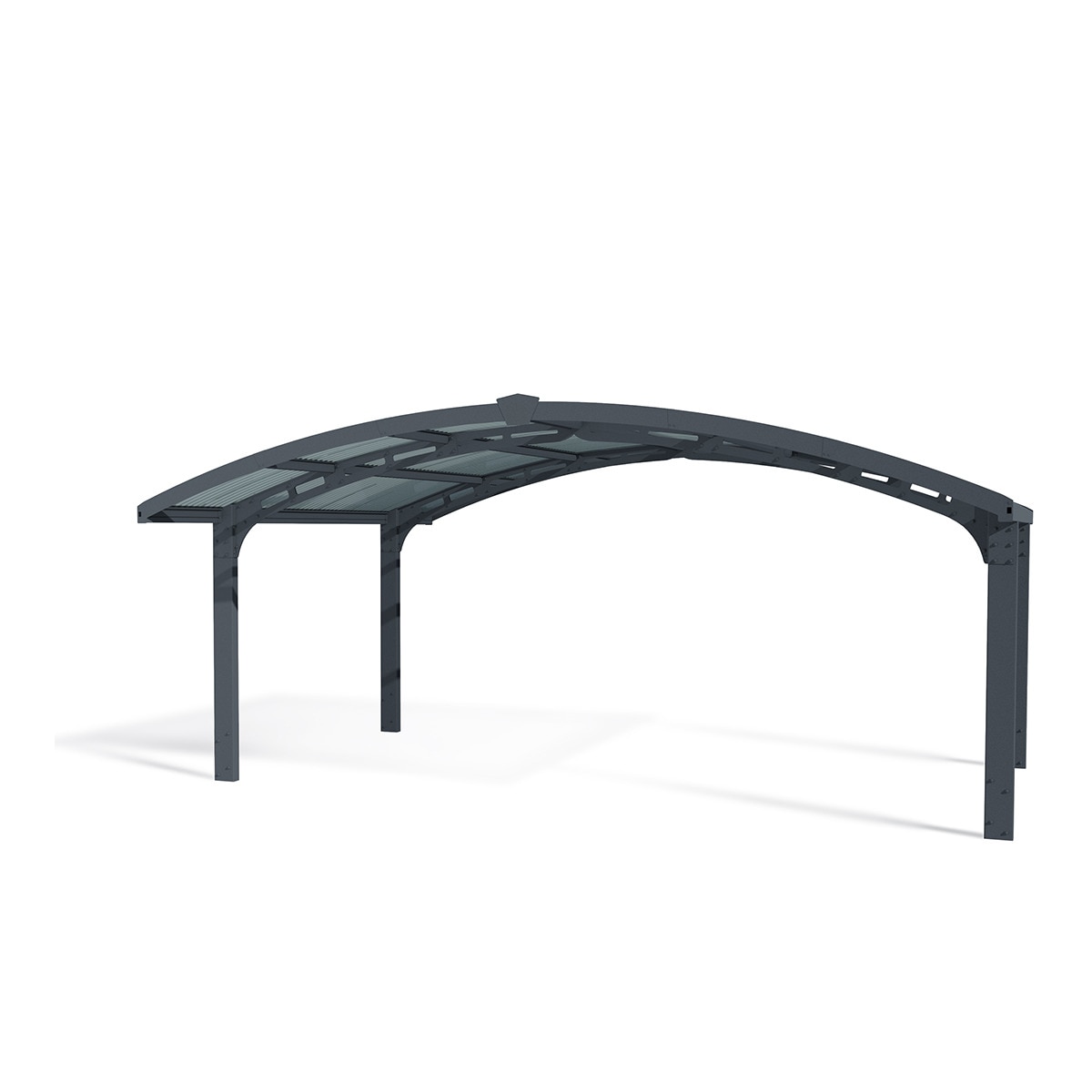 Cochera Aluminio Arizona Wave x2 - 2 Posibilidades de montaje Gris oscuro-3