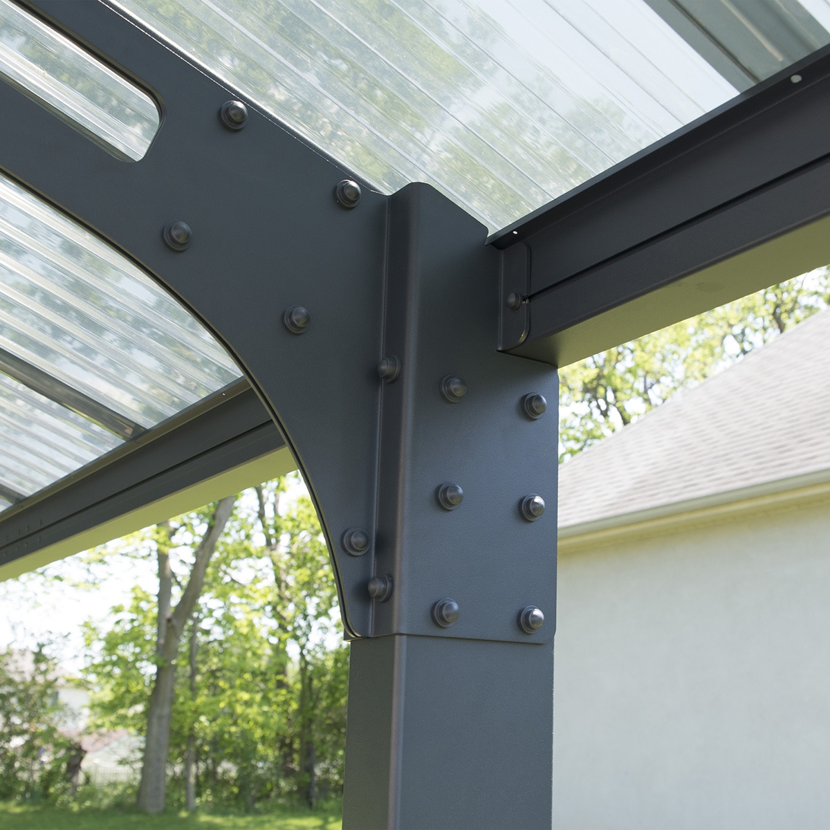 Cochera Aluminio Arizona Wave x2 - 2 Posibilidades de montaje Gris oscuro-8