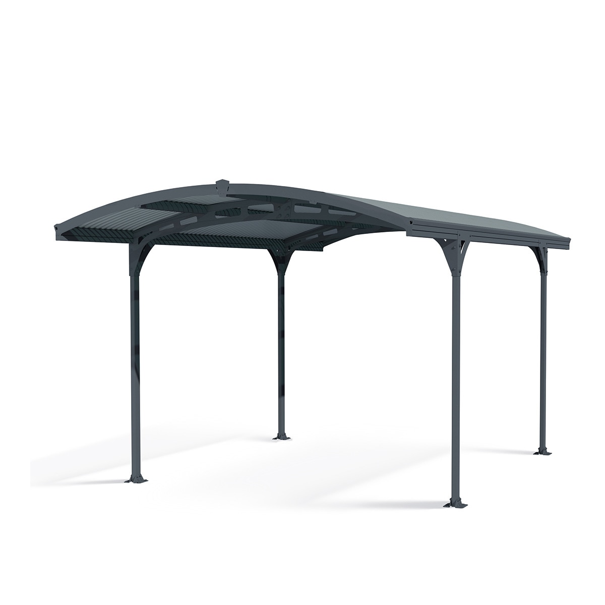 Cochera Aluminio Atlas Gris oscuro-1