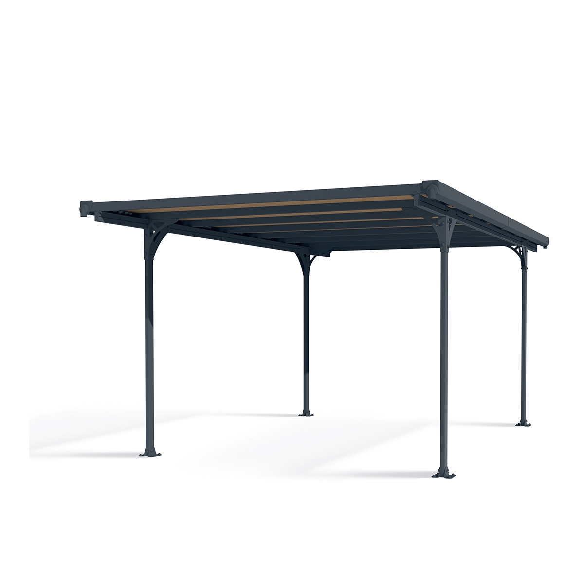 Cochera Aluminio Verona Gris oscuro-1